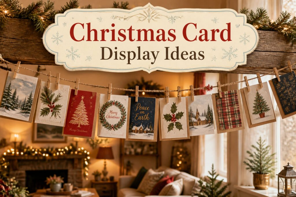 A collection of Christmas cards displayed in different styles.