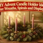 Various DIY Advent candle holder ideas displayed together.